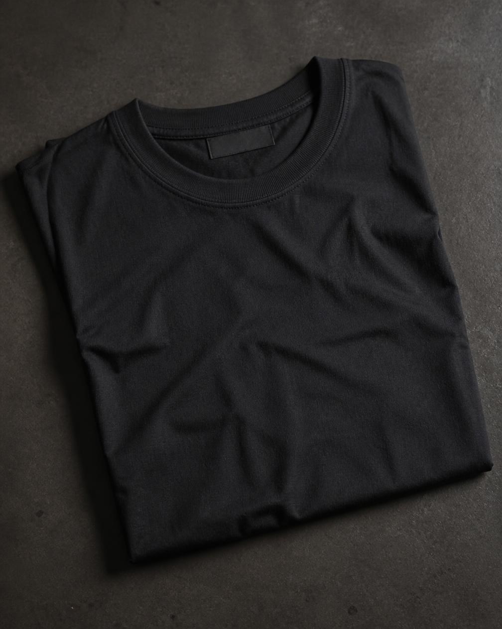 Black slim fit men's t-shirt